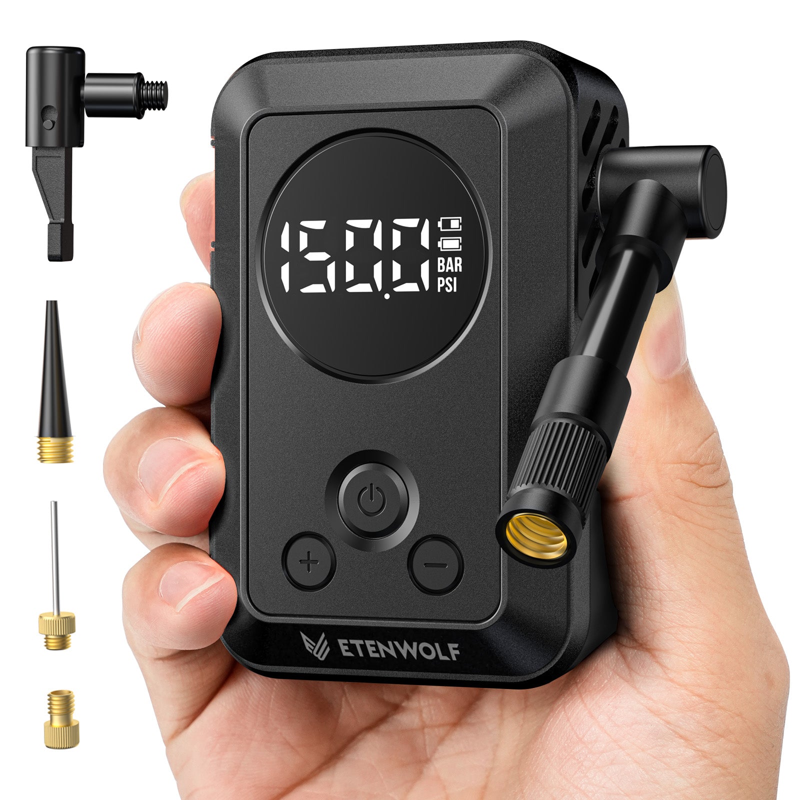 ETENWOLF S0 Mini Electric Bike Pump (150 PSI MAX) ETENWOLF S0 Mini Electric Bike Pump (150 PSI MAX)