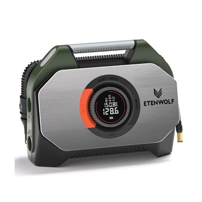ETENWOLF Vortex S7 Heavy Duty Tire Inflator Air Compressor (38,400 mAh Battery)