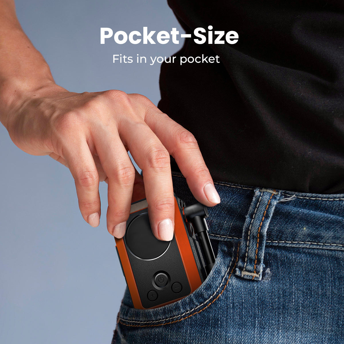 Pocket-Size Electric Bike Pump, fits in your pocket