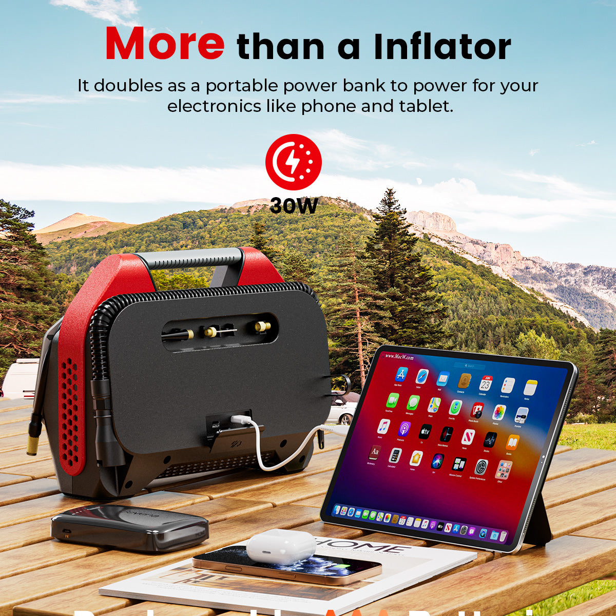 ETENWOLF Vortex S6 SE Heavy Duty Cordless Tire Inflator Air Compressor