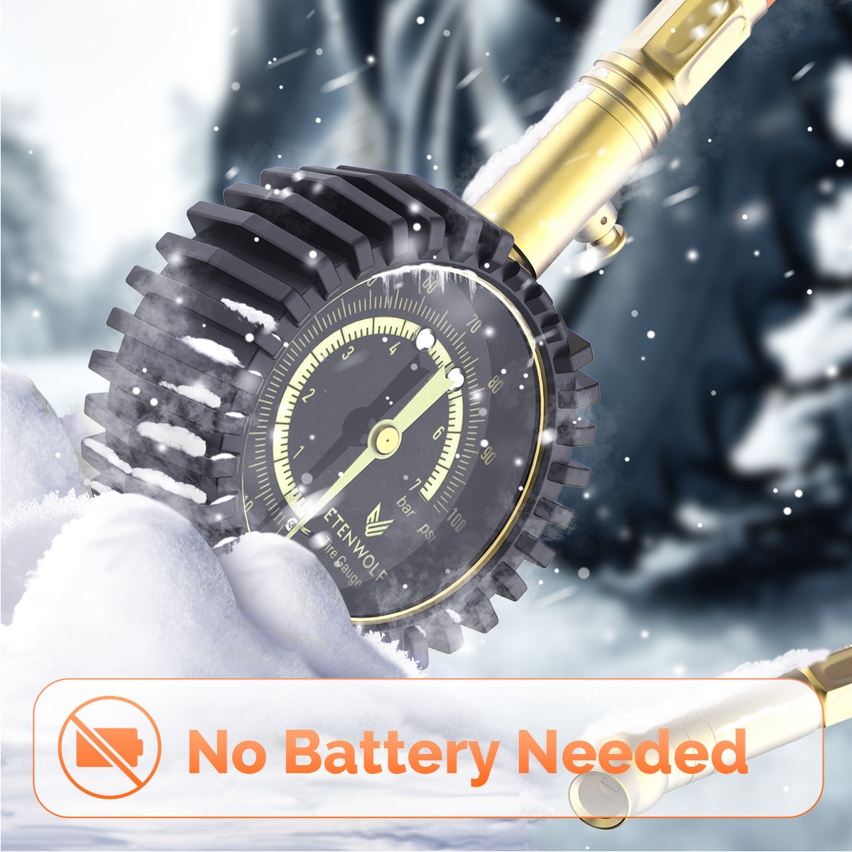 ETENWOLF G200 PRO No Battery Need Tire Pressure Gauge 0~100 PSI (no battery needed)
