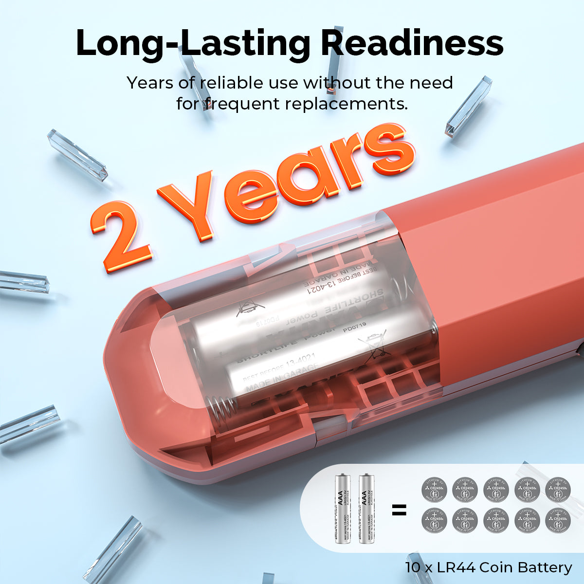 Long-Lasting Readiness. Years of reliable use without the need for frequent replacements.
