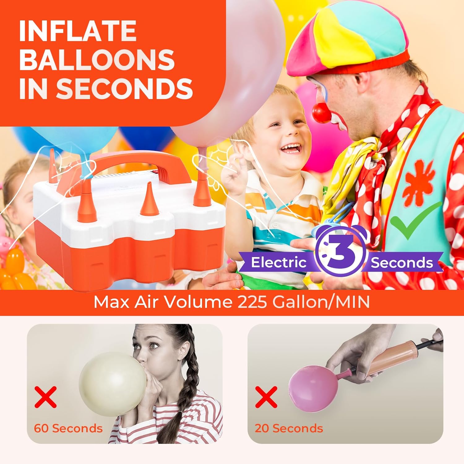 ETENWOLF P600 Balloon Pump Electric for Balloons