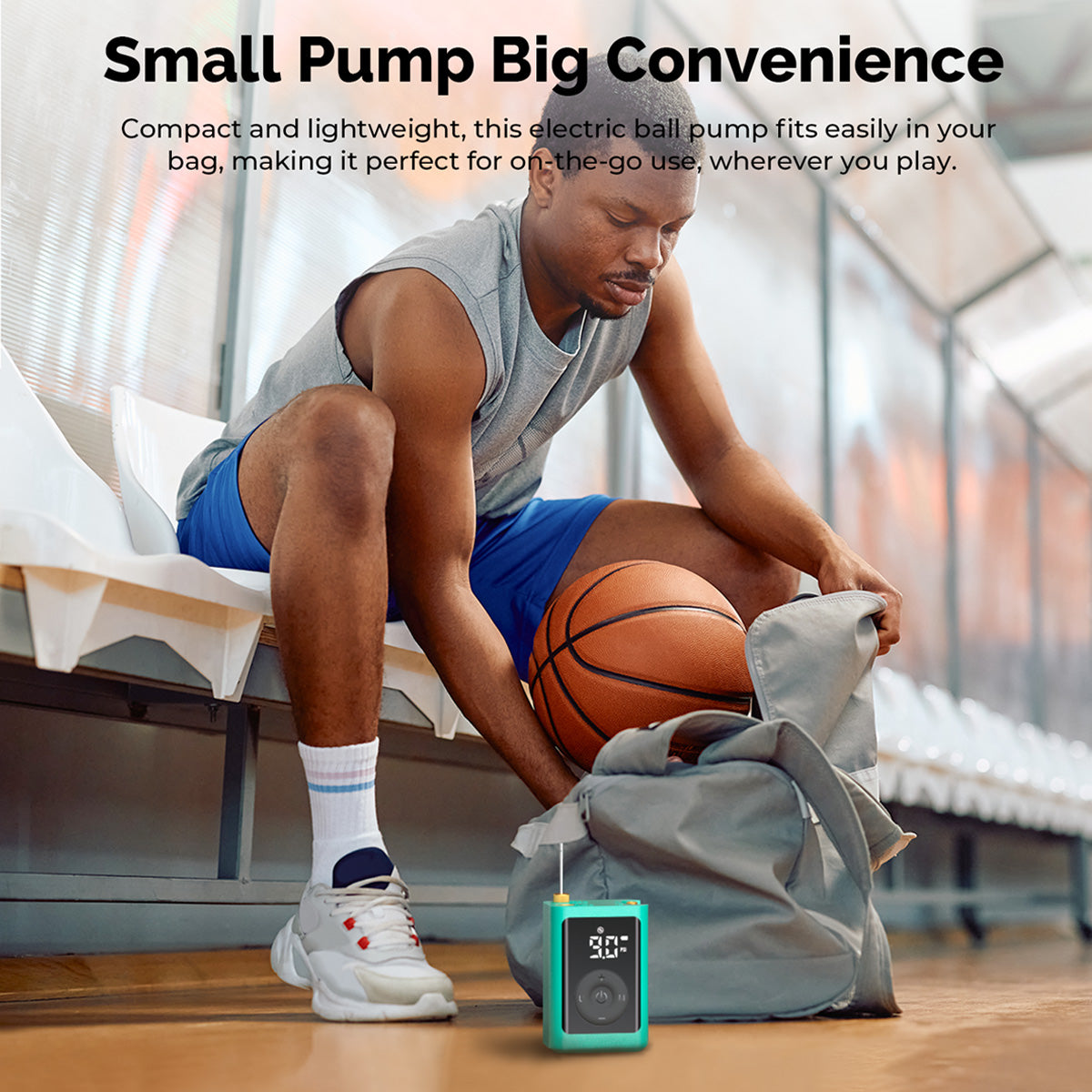 ETENWOLF P300 Electric Ball Pump with Gauge (small pump big convenience)