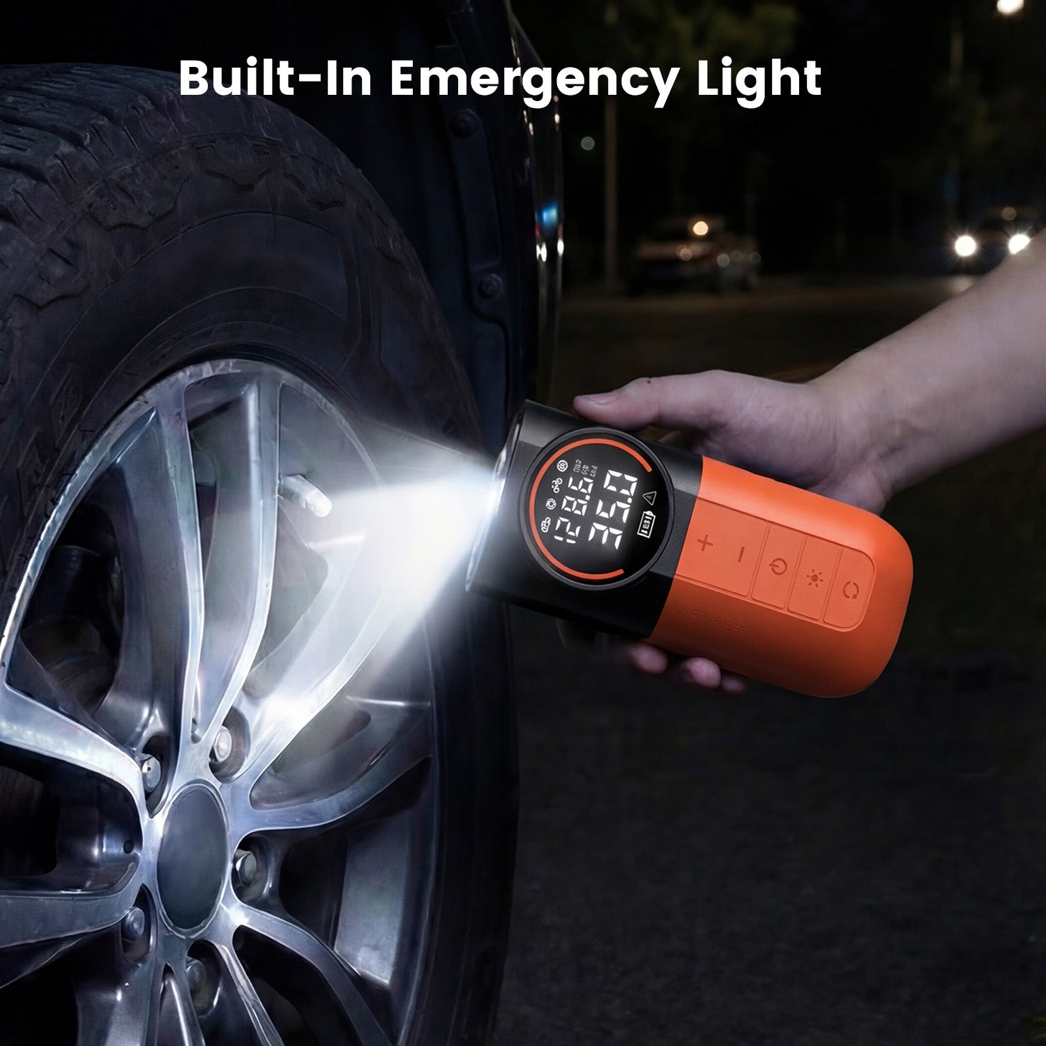 Built-In Emergency Light, LED flashlight.