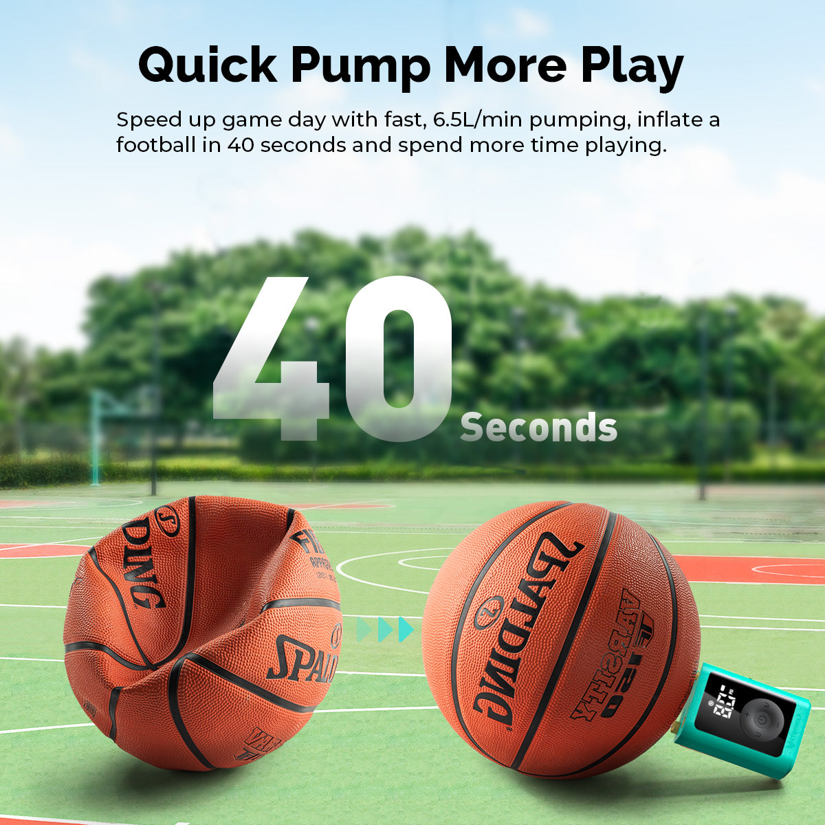 ETENWOLF P300 Electric Ball Pump with Gauge (quick pump)
