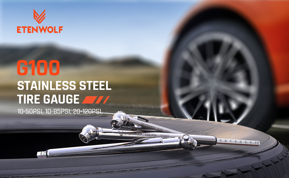 ETENWOLF Pencil Tire Pressure Gauge - (10-50PSI, 20-120PSI)