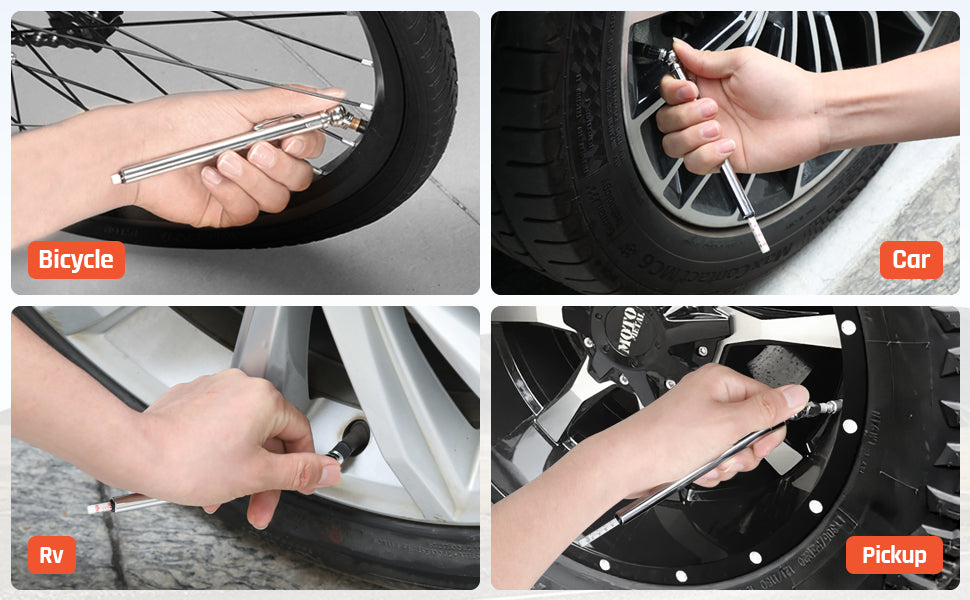 ETENWOLF Pencil Tire Pressure Gauge - (10-50PSI, 20-120PSI)