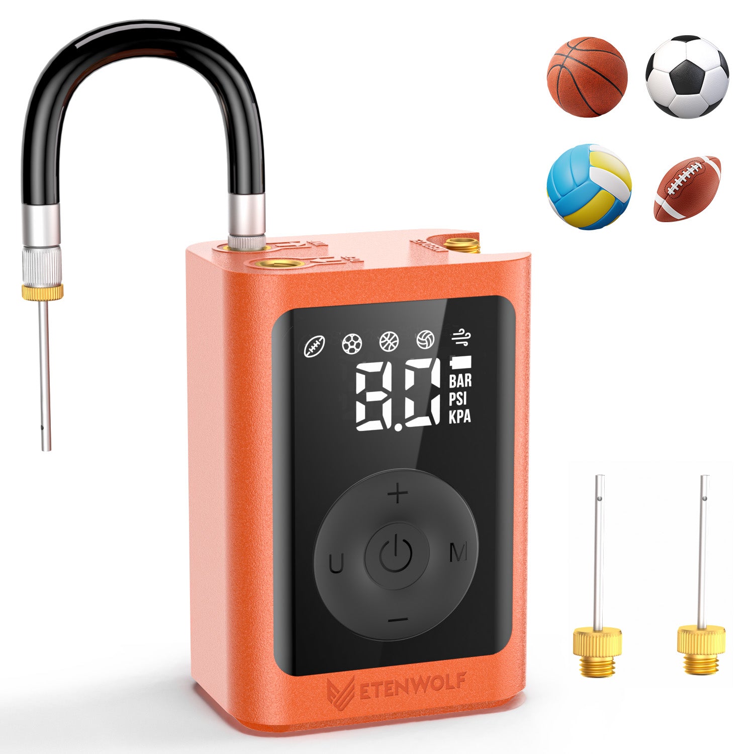 ETENWOLF P300 PLUS Electric Ball Pump (Orange)