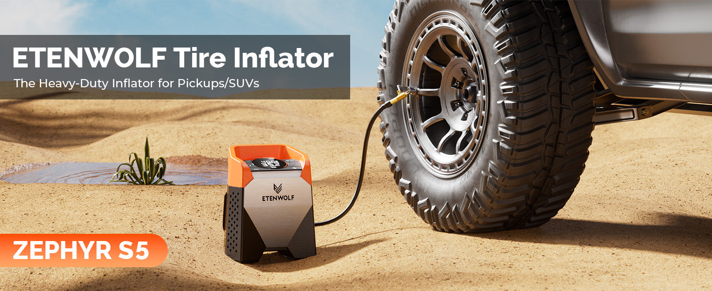 ETENWOLF Zephyr S5 Heavy Duty Tire Inflator Air Compressor