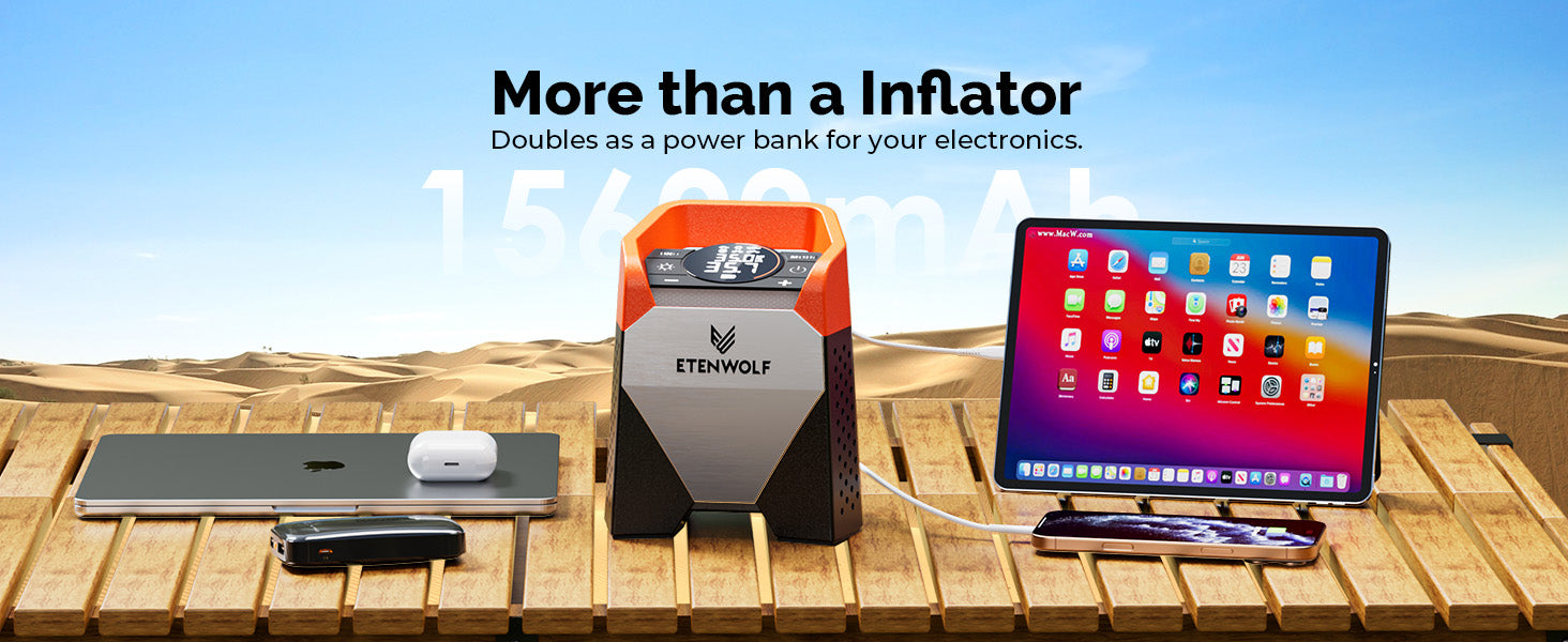 ETENWOLF Zephyr S5 Heavy Duty Tire Inflator Air Compressor