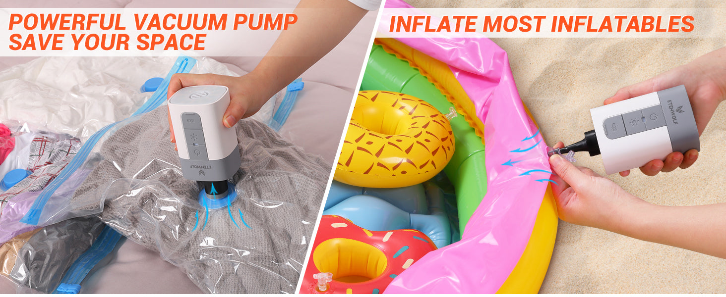 ETENWOLF AIR5 PRO Electric Air Mattress Pump - Camping Pump