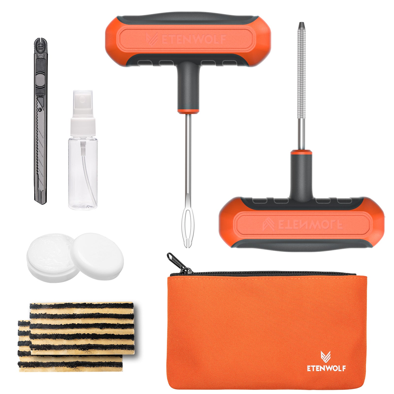 ETENWOLF Flat Tire Repair Kit with Plugs 16 Pcs