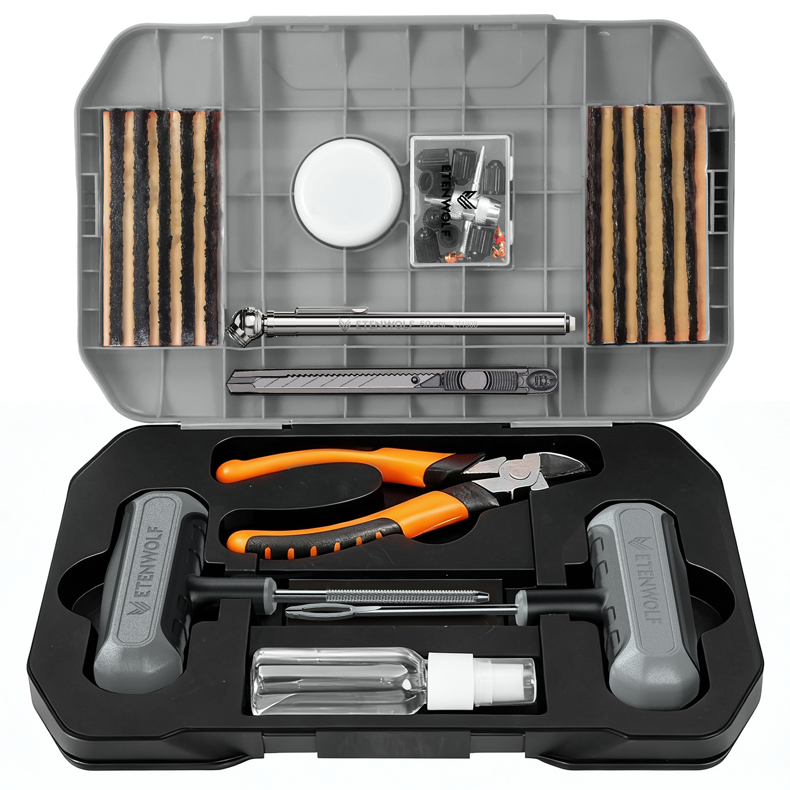 ETENWOLF R1 Flat Tire Repair Kit with Plugs 42 Pcs