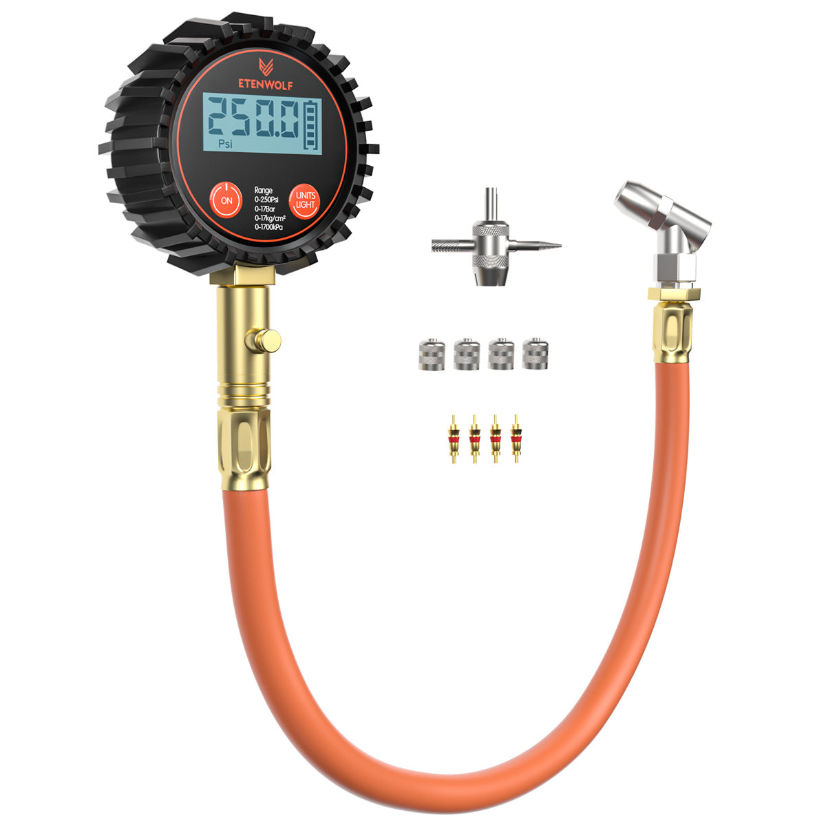 ETENWOLF T400 Digital Tire Pressure Gauge 0~250 PSI