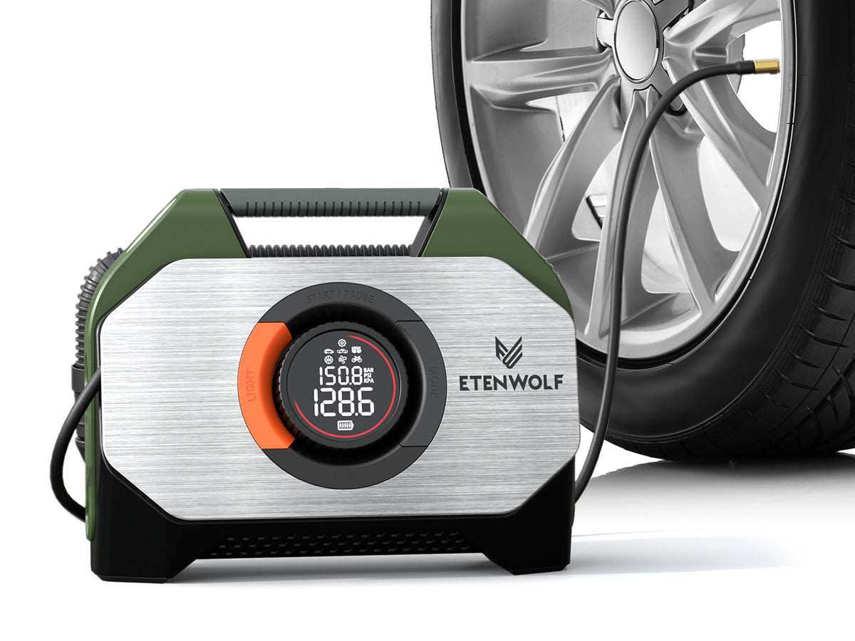 ETENWOLF Vortex S7 provides fast tire inflation.