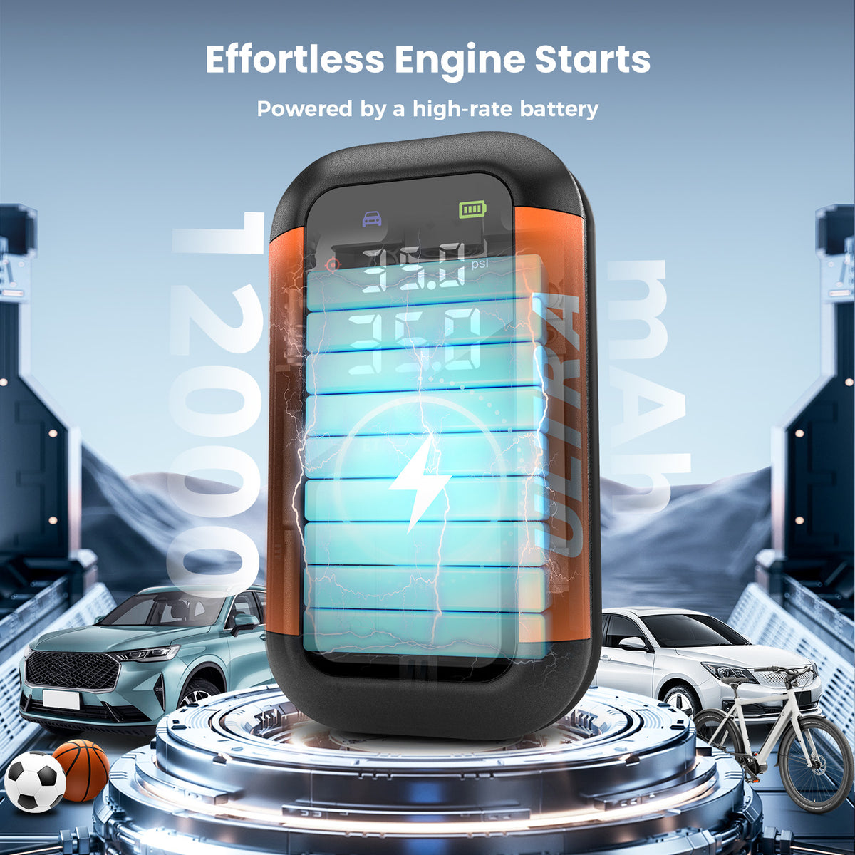 ETENWOLF X6 PRO MAX Jump Starter with Air Compressor (3000A)