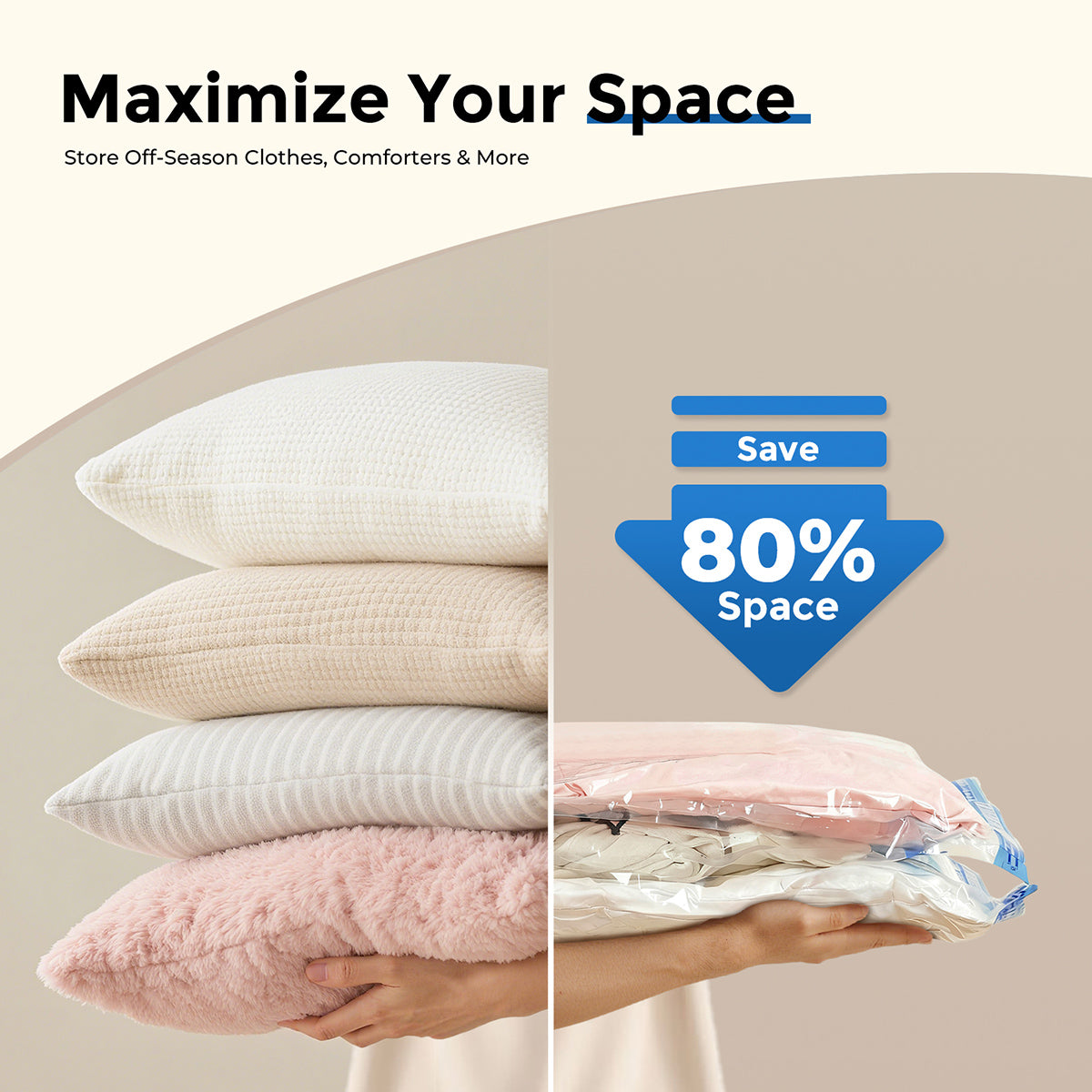 ETENWOLF Vacuum Storage Bags with Rechargeable Wireless Pump