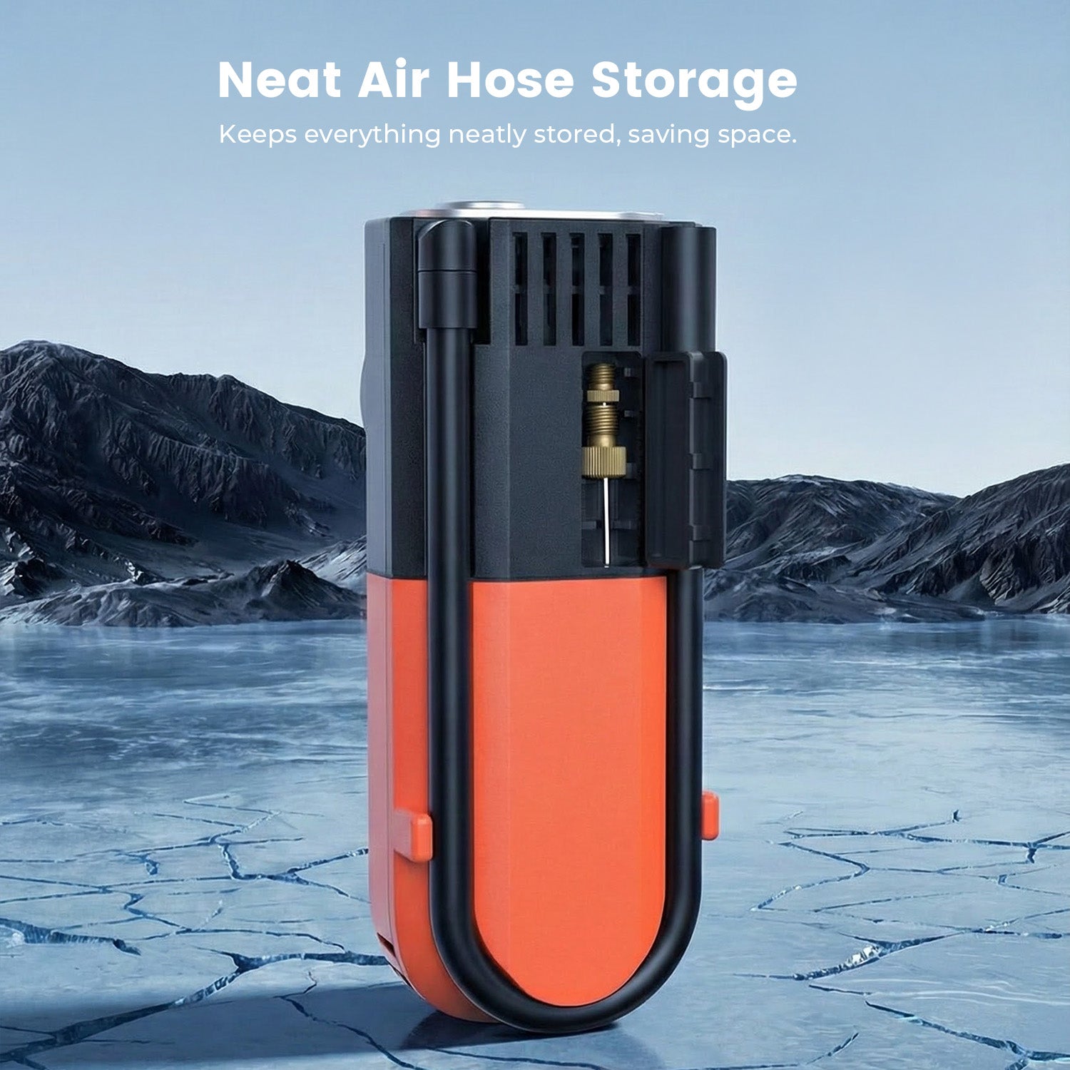 Neat Air Hose Storage. Keeps everything neatly stored, saving space.