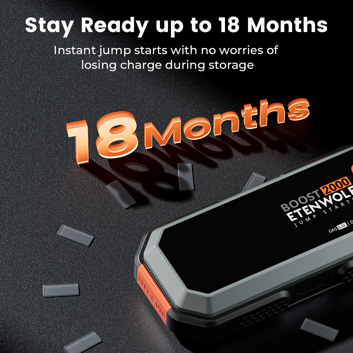 ETENWOLF J1 Portable Car Battery Jump Starter