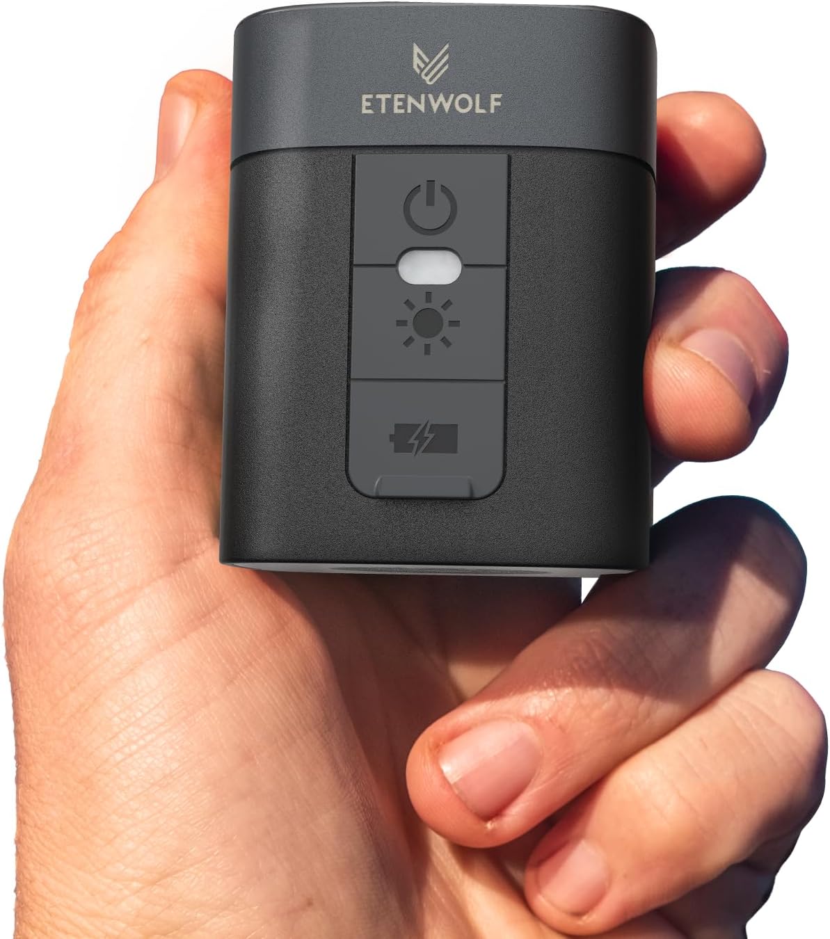 ETENWOLF AIR 3 Air Pump (black) for Inflatables with 2600 mAh Battery & Camping Light, Ultra-Fast and Mini Electric Air Pump, Inflate Deflate for Air Mattress, Pool Floats, Vacuum Storage Bags