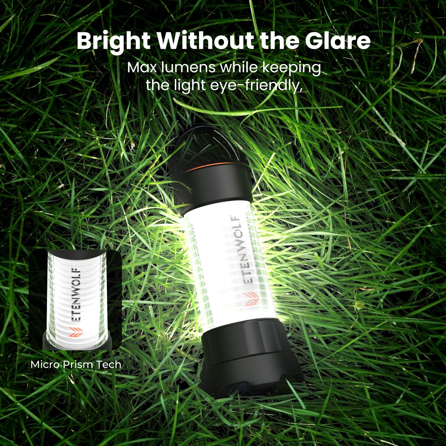 ETENWOLF CL5 Portable Rechargeable 2-in-1 LED Camping Lantern & Flashl