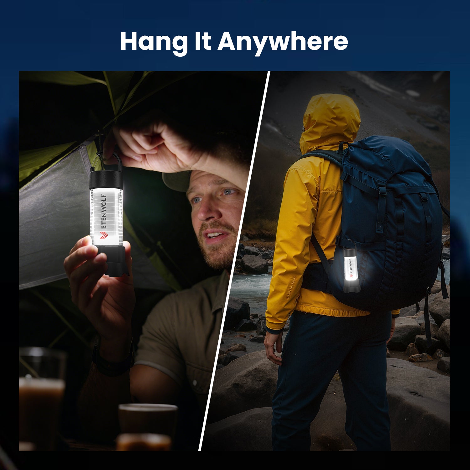 ETENWOLF CL5 Portable Rechargeable 2-in-1 LED Camping Lantern & Flashlight