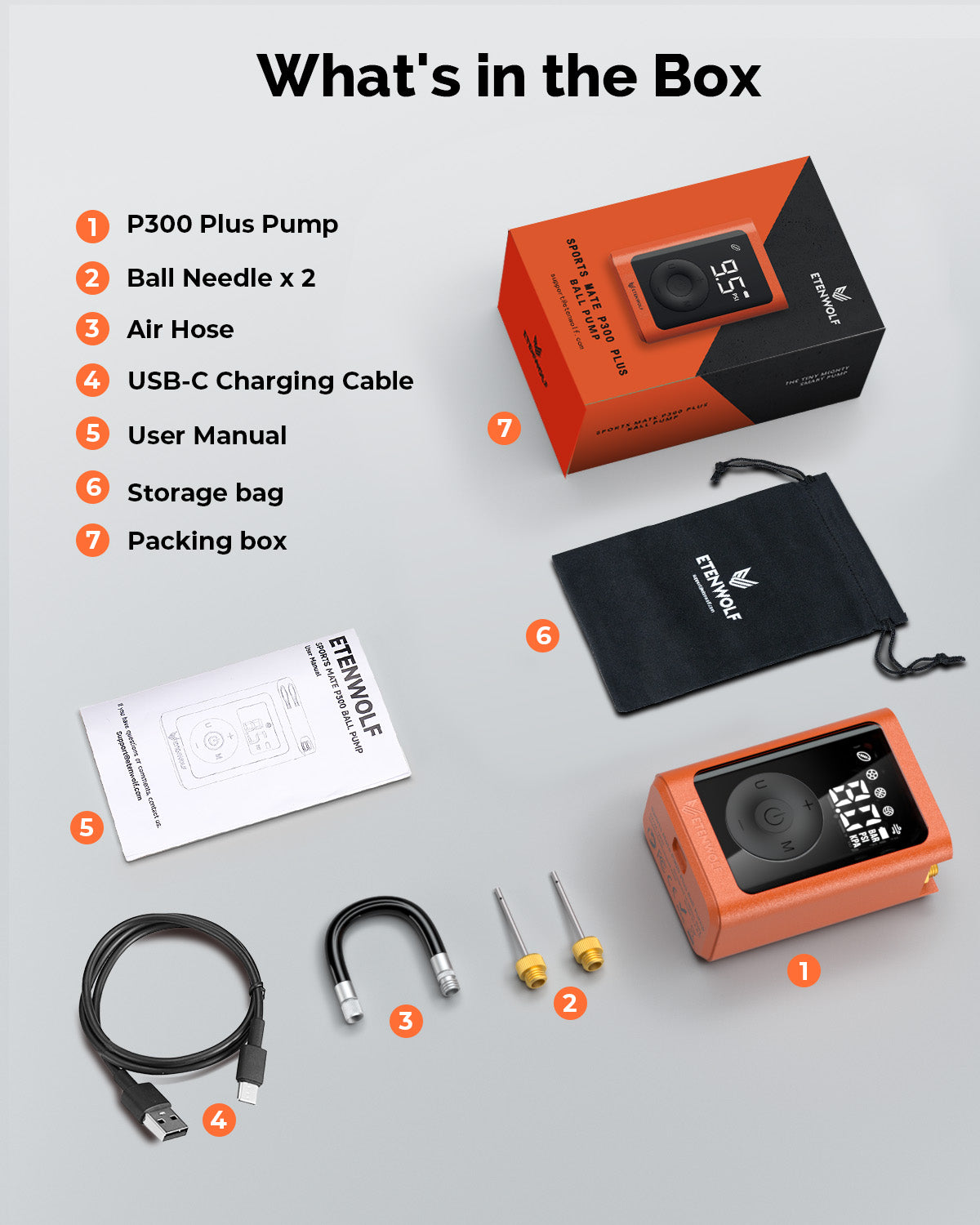 ETENWOLF P300 PLUS Electric Ball Pump - ETENWOLF