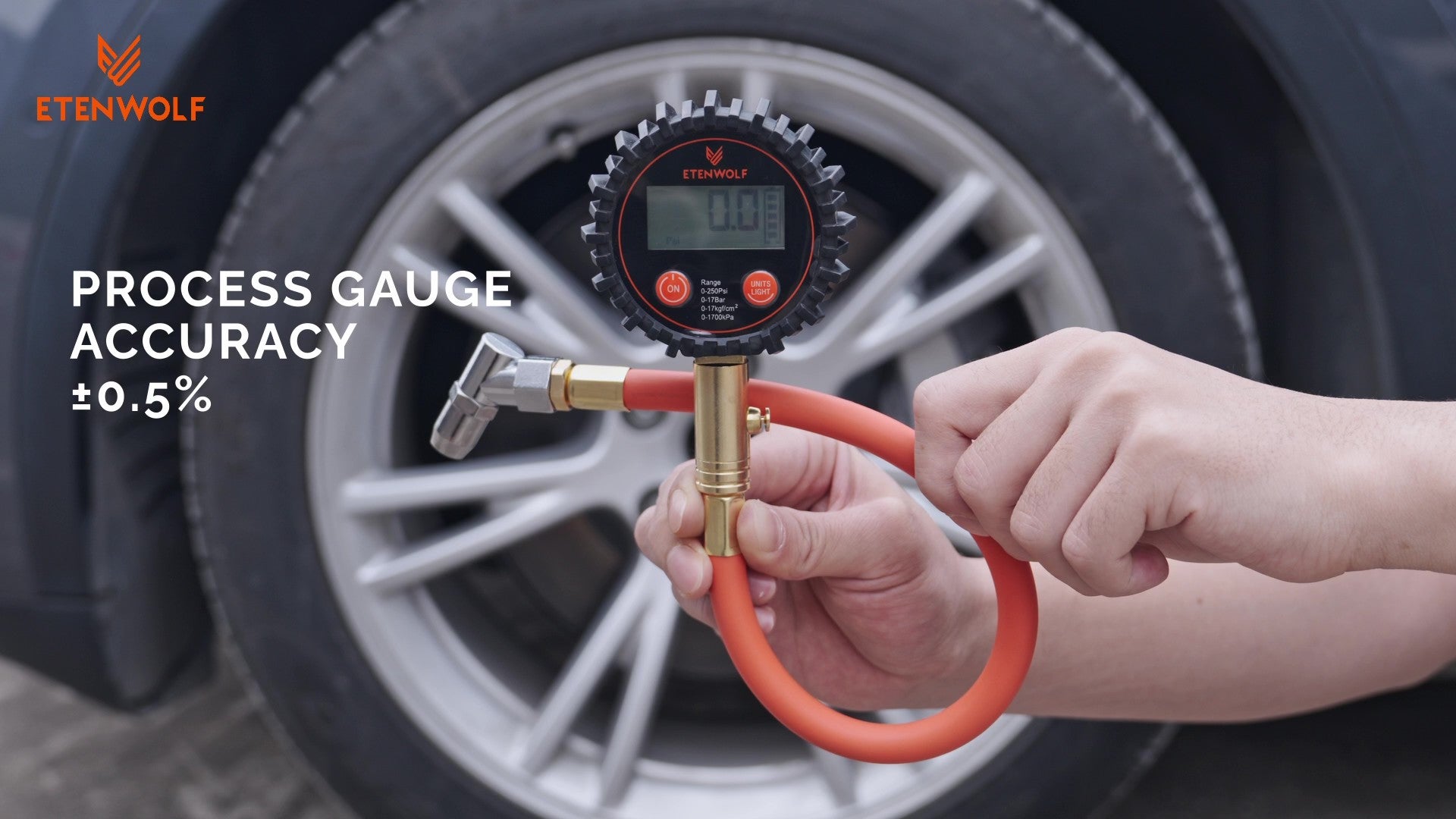 ETENWOLF T400 Digital Tire Pressure Gauge 0~250 PSI