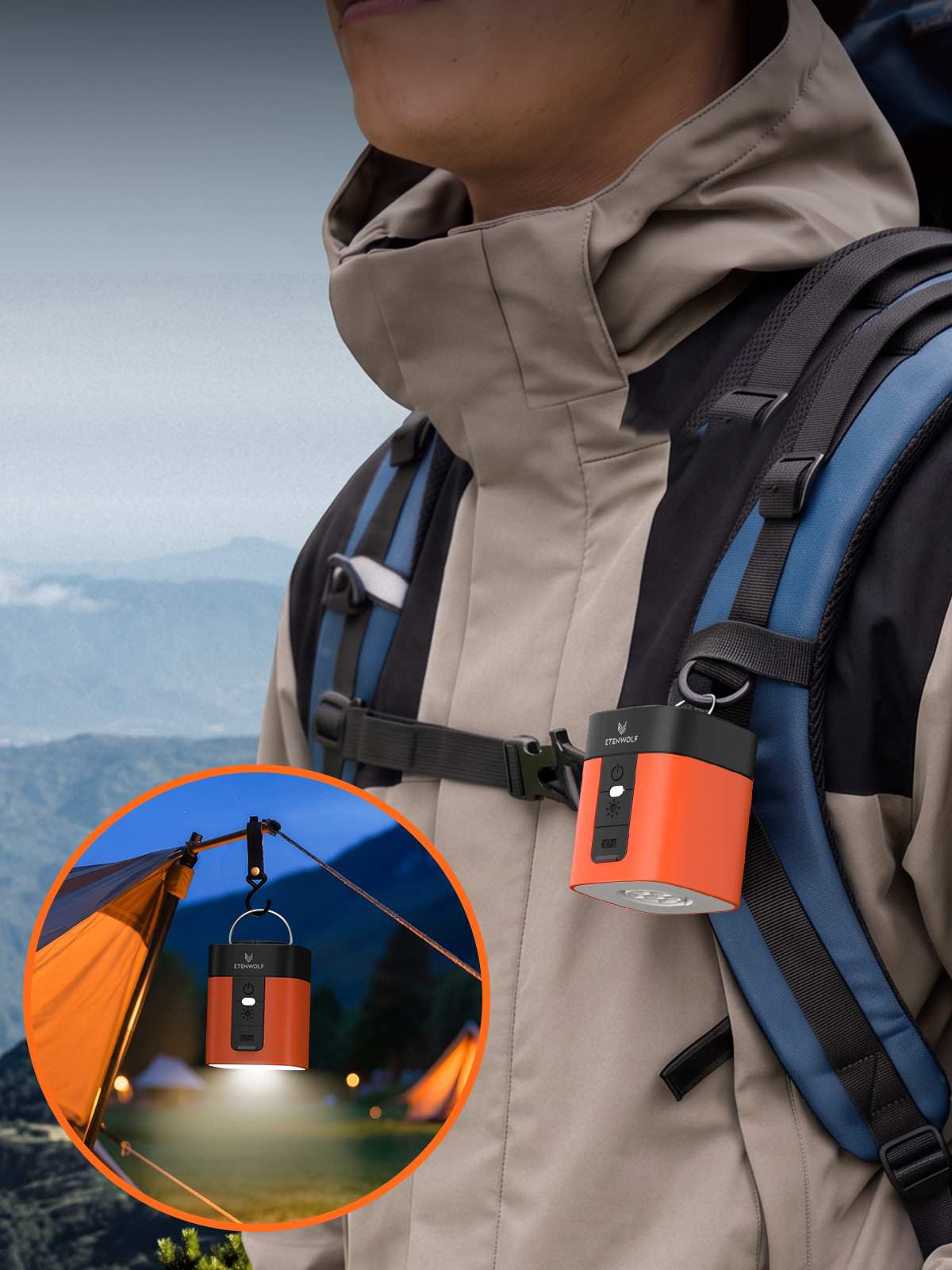 AIR3 carried in an outdoor backpack